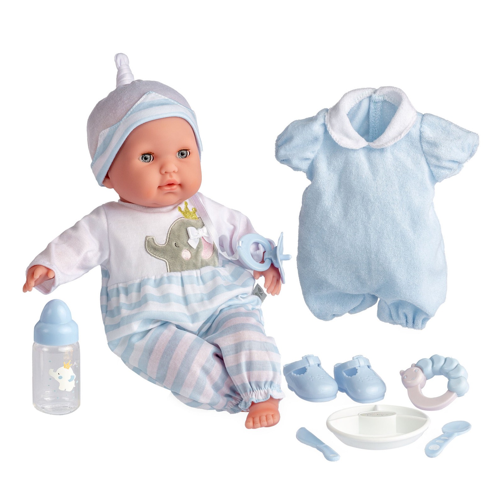 JC Toys Nonis Boutique 15in Baby Doll Soft Body 10pc Gift Se