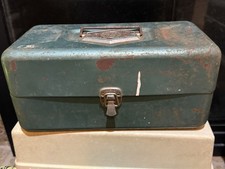 Vintage Old Pal Metal Tackle Box – 3 Tray – Green – Lititz PA – USA Made