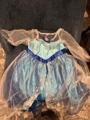 Disney Frozen Elsa Fantasy Play Costume Dress - Size 4-6X by Jakks Pacific USED