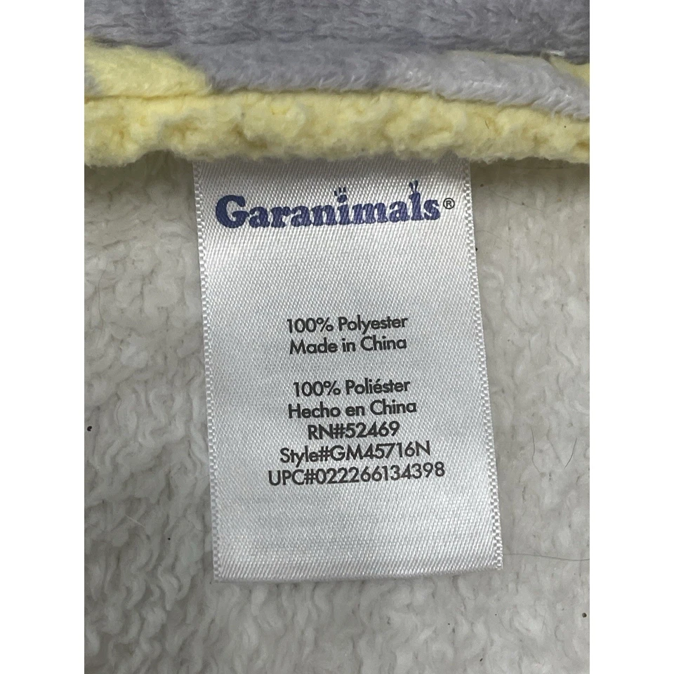 Manta Bebé Garanimals Gris Amarillo Animal Jirafa Elefante Búho Círculos Sherpa Foto 4 de 4