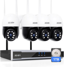 5MP Outdoor CCTV Camera System Pre-Installed 1TB Hard Drive, WIFI Security Camer