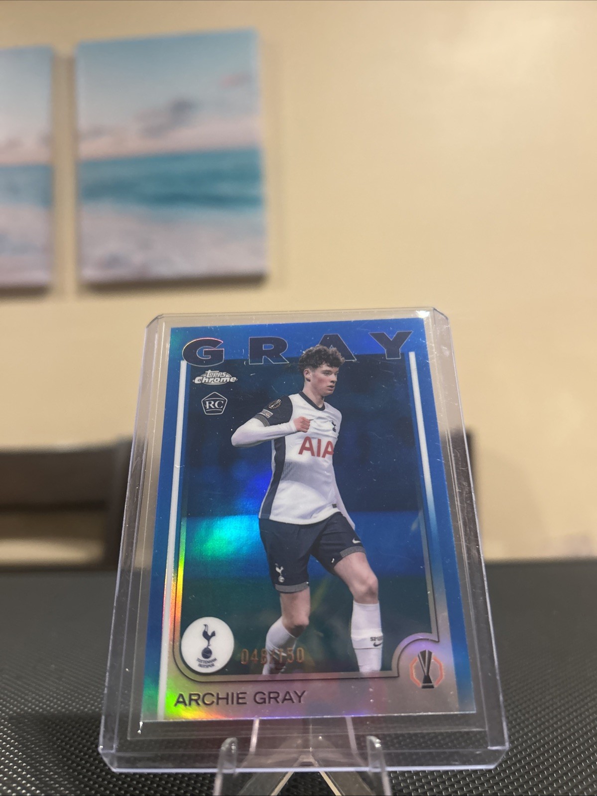 2024-25 Topps Chrome UEFA CC - Archie Gray #170 - Blue Prism Refractor /150
