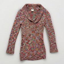 Anthropologie Sleeping on Snow Cardigan Sweater Small Cozy Multicolor Wool Blend