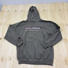Felpa con cappuccio uomo Palmer Rider Wear grigio medio pile pullover snowboard