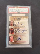 2009-10 UD Draft Stephen Curry Rookie Auto /50 Triple PSA 8 - Warriors MVP Champ