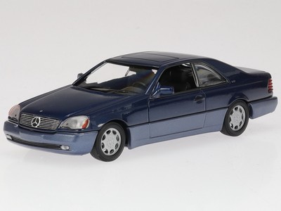 Mercedes C140 600 SEC 1992 blau Modellauto 940032600 Maxichamps 1:43