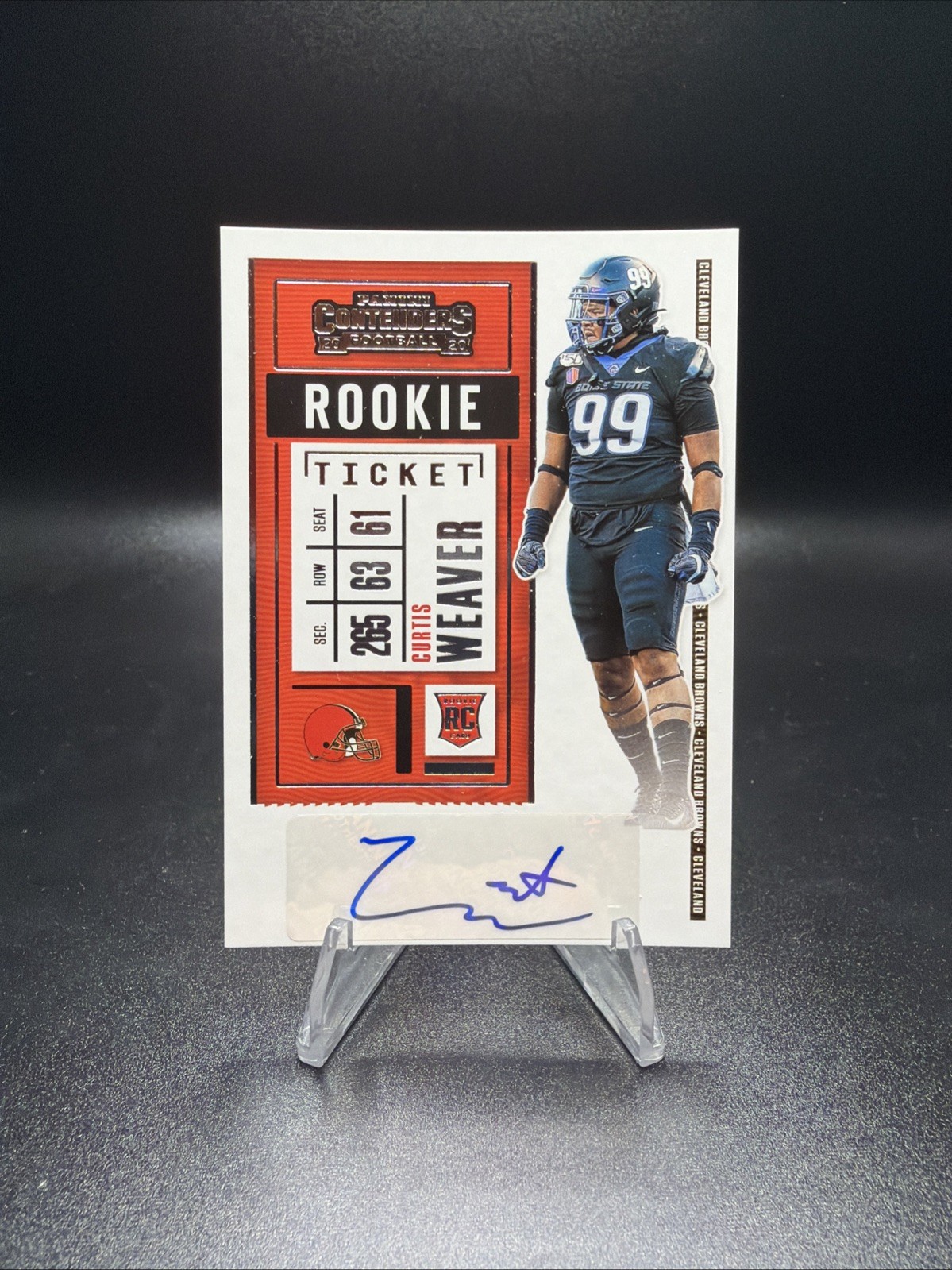Curtis Weaver Panini Contenders #198 Autograph