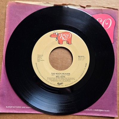 BEE GEES Too Much Heaven/Rest Your Love On Me 45 7'' Record Vinyl Records