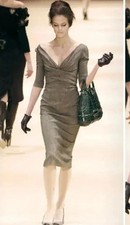 Alexander McQueen Vintage The Man Who Knew Too Much Gray Dress Size 44 / 10