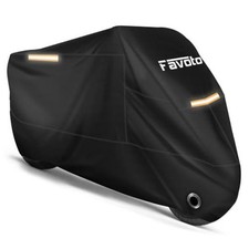 Motorcycle Cover Waterproof Outdoor Motorcycle Cover Heavy Duty 96.5" Black