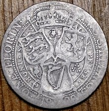 1899 Queen Victoria Veiled Head Florin Great Condition 10.9g Sterling Silver