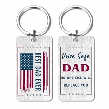 Gifts for Dad - Best Daddy Ever Keychain for Men, Dad Birthday Gifts from