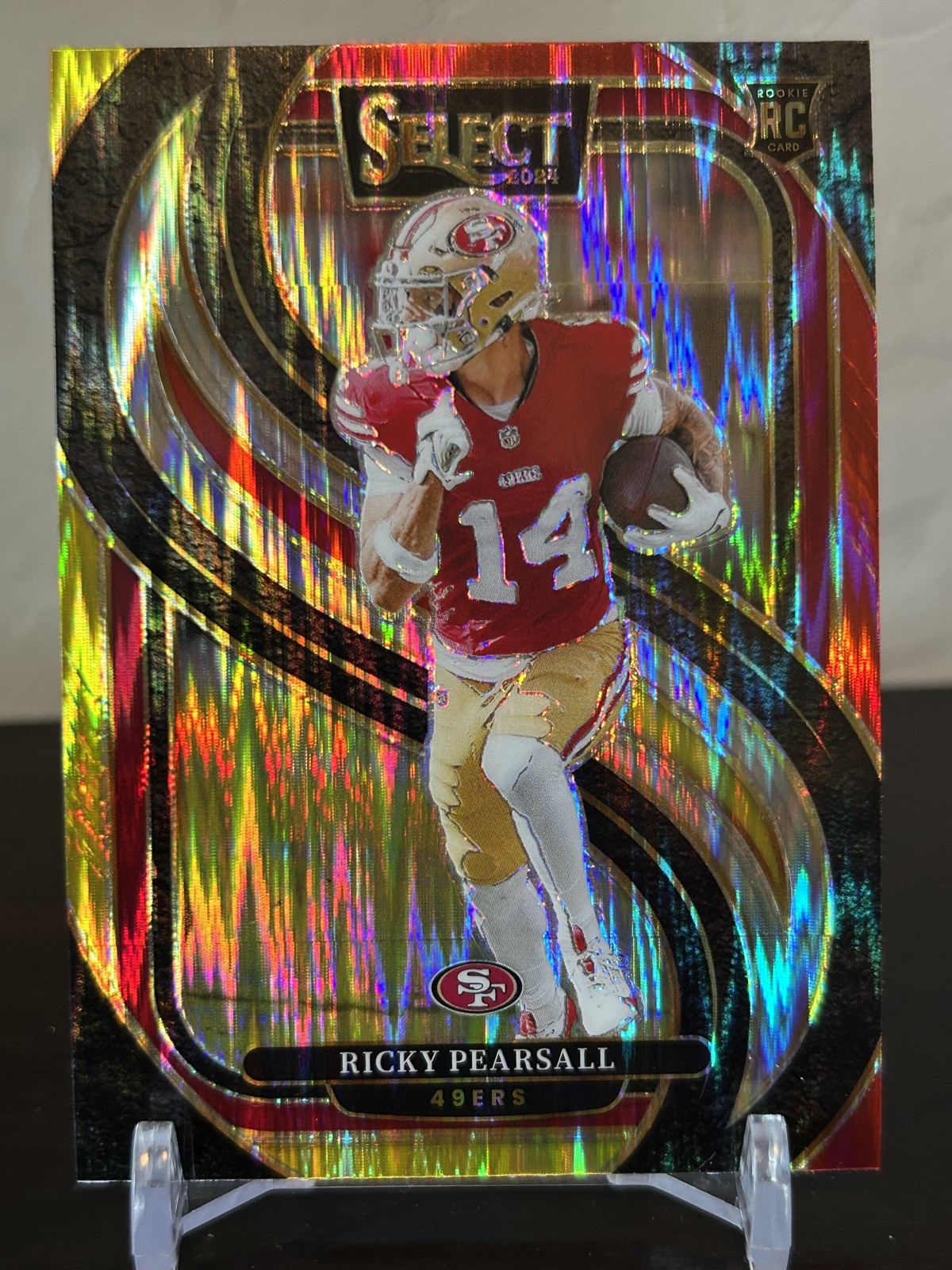 2024 Select Premier Level Ricky Pearsall #173 Green & Yellow Shock Prizm (RC) SF