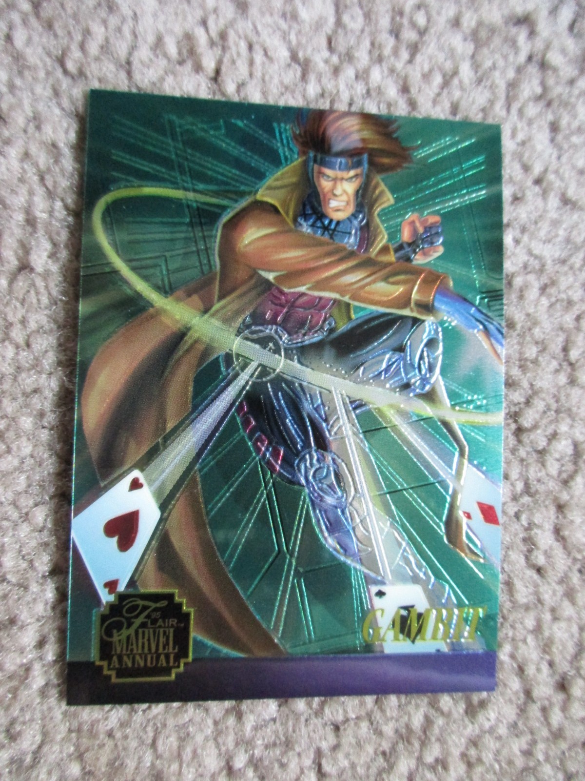 Fleer 1995 Flair Marvel Annual Chromium Gambit 7 of 12