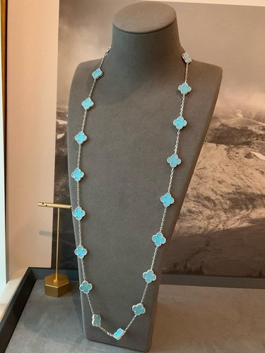 necklace 925 silver white gold plated 20 motifs necklace