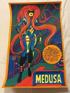 Original Black Light Poster MEDUSA TE 4013 Marvel 3rd Eye JACK KIRBY 1971