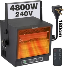 4800-Watt Electric Garage Heater 240V with Thermostat and Timer, Efficient Fan