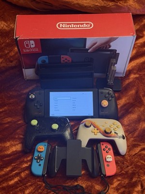Nintendo Switch Console Bundle w/ Dock, Joy-Con & Controllers, Kirby/Mario Games