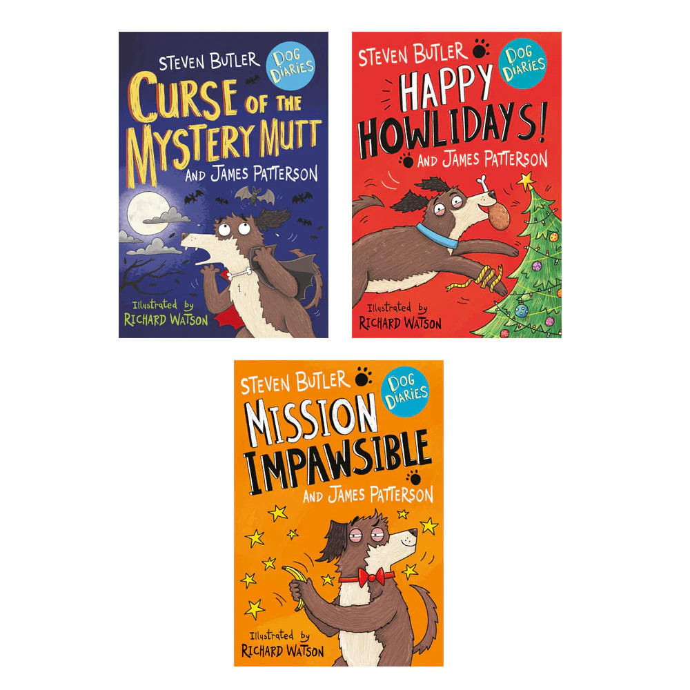 Dog Diaries 3 Books Collection Set (Curse of the Mystery Mutt,H | Steven Butler