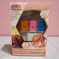 Beginner Friendly Polymer Clay Earring Kit DIY 54 Pieces 5 pairs of earrings New
