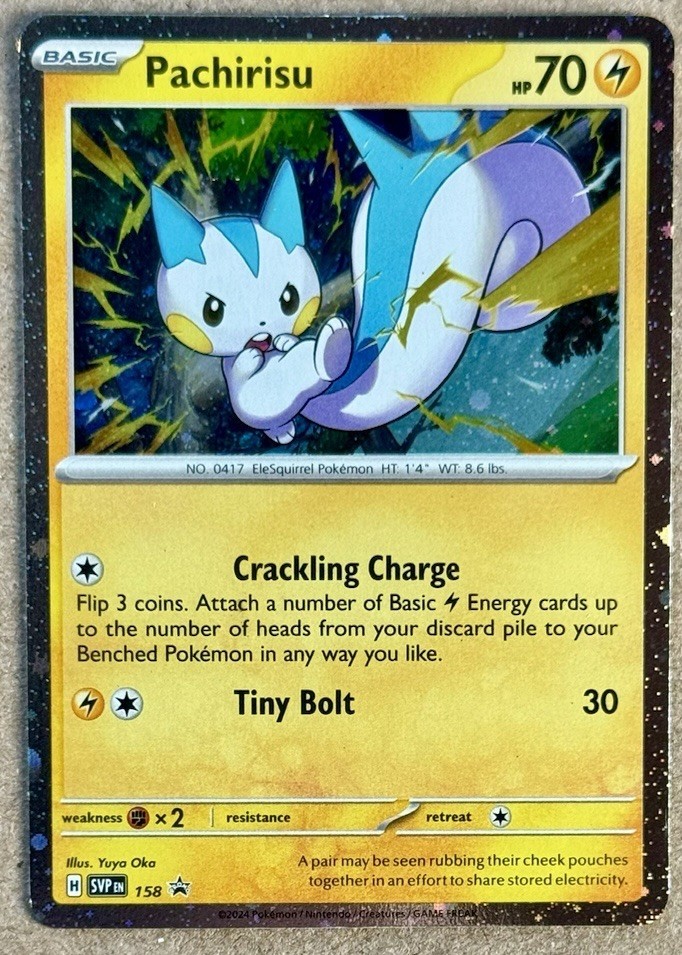 POKÉMON SCARLET VIOLET PACHIRISU BLACK STAR PROMO COSMOS HOLO SVP EN 158 NM+ QTY