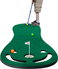 KOFULL Putting Green Mat Set-Mini Golf Set for Indoor/Outdoor Golf Putting