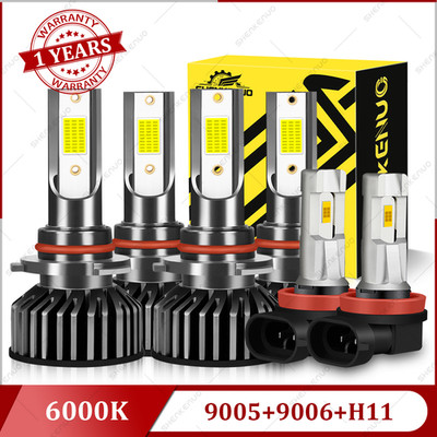 For Pontiac Vibe 2009 2010 6X LED Headlight Hi/Lo Beam + Fog Light Bulbs Kit