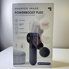 Sharper Image Powerboost Flex Pivot Percussion Massager - 6 Speeds, 4 Attach