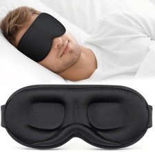 Sleep Mask for Men Women - 100 Blackout Eye Masks for Sleep - 3D Soft Sleeping