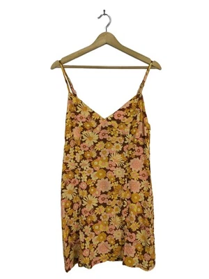 PULL & BEAR Robe à bretelles Dames Robe T EU 40 orange clair-jaune primevère - Photo 1/4