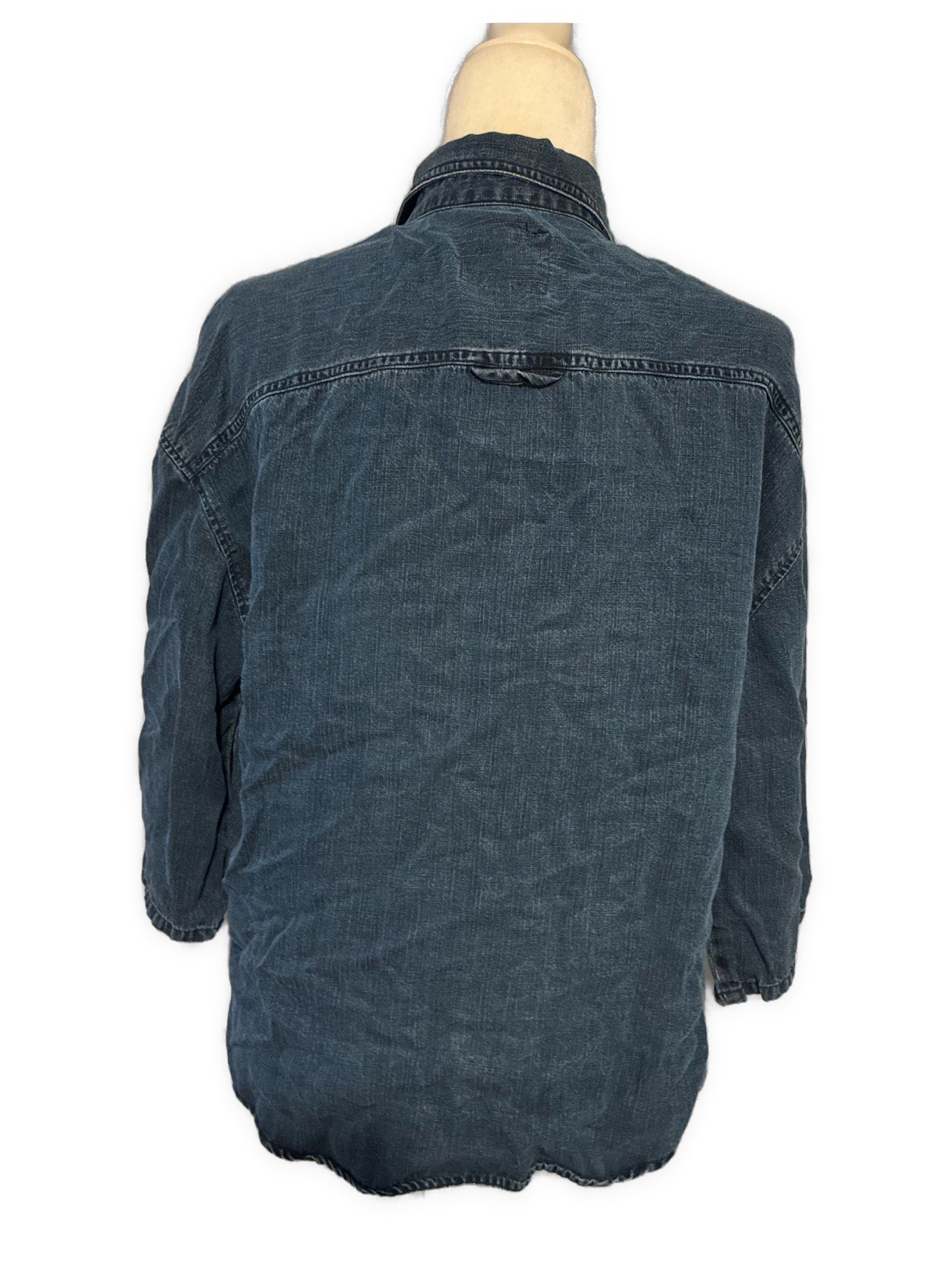 Rails Anthropologie Solid Blue Denim Jean Button … - image 5