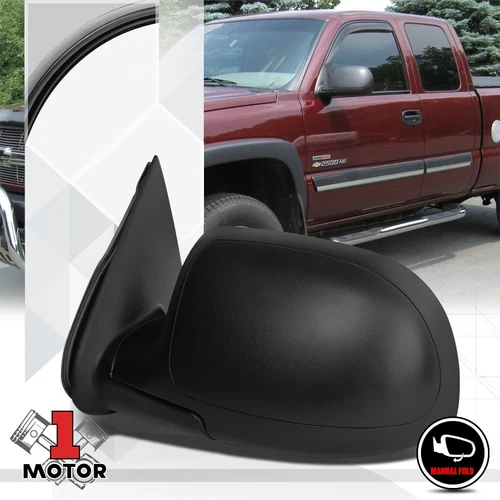 [Left] Driver Side Manual Foldable Replacement Mirror for 99-07 Silverado/Sierra