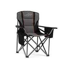  Oversized Fully Padded Camping Chair for Heavy People with Single Pack Black