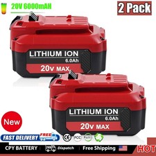 2 Pack For Craftsman V20 20 Volt MAX CMCB204 CMCB202 CMCB201 20V 6.0ah Battery