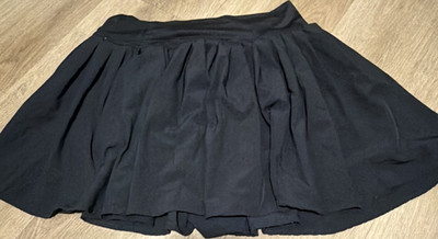 No Boundaries Girls Black Pleated Short Skirt Pull On Elastic Waist M (7-9)