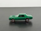 MINT 1968 Redline Hot Wheels Custom Mercury Cougar - Green with Dark Interior