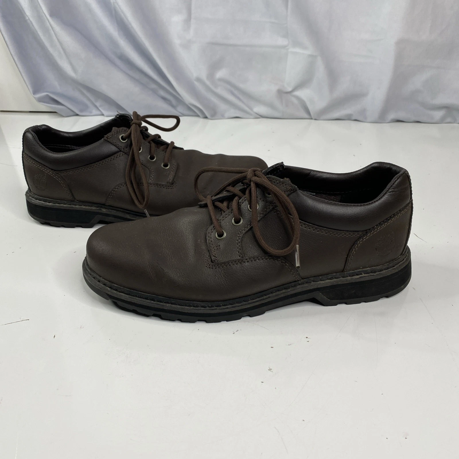 Scarpe eleganti Timberland da uomo in pelle marrone Ortholite 4991 A17YK taglia 10