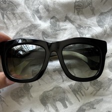 Balenciaga BA 0009 Oversized Square Sunglasses Black/Gray Gradient UV400