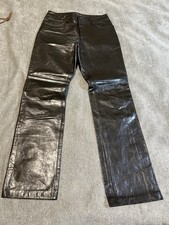 Vintage GAP Leather Pants Women's Size 6 Black Bootcut Biker Grunge