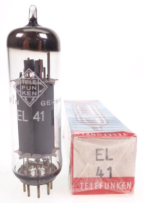 EL41 = 6CK5 Telefunken Röhre Radio tube Endstufe Rimlock Audio Output NOS
