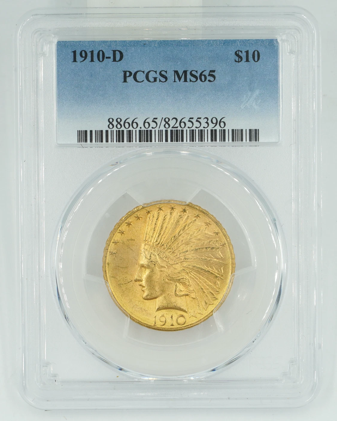 1910-D PCGS MS65 $10 Gold Indian