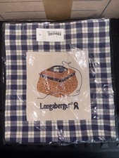 Longaberger 2008 Tiny Tote Bag Medium Blue Plaid NWT