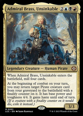 #ad Admiral Brass Unsinkable 1 M Foil LCC MTG NM $1.49