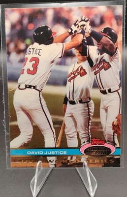 1991 Topps Stadium Club Skydome - David Justice #97