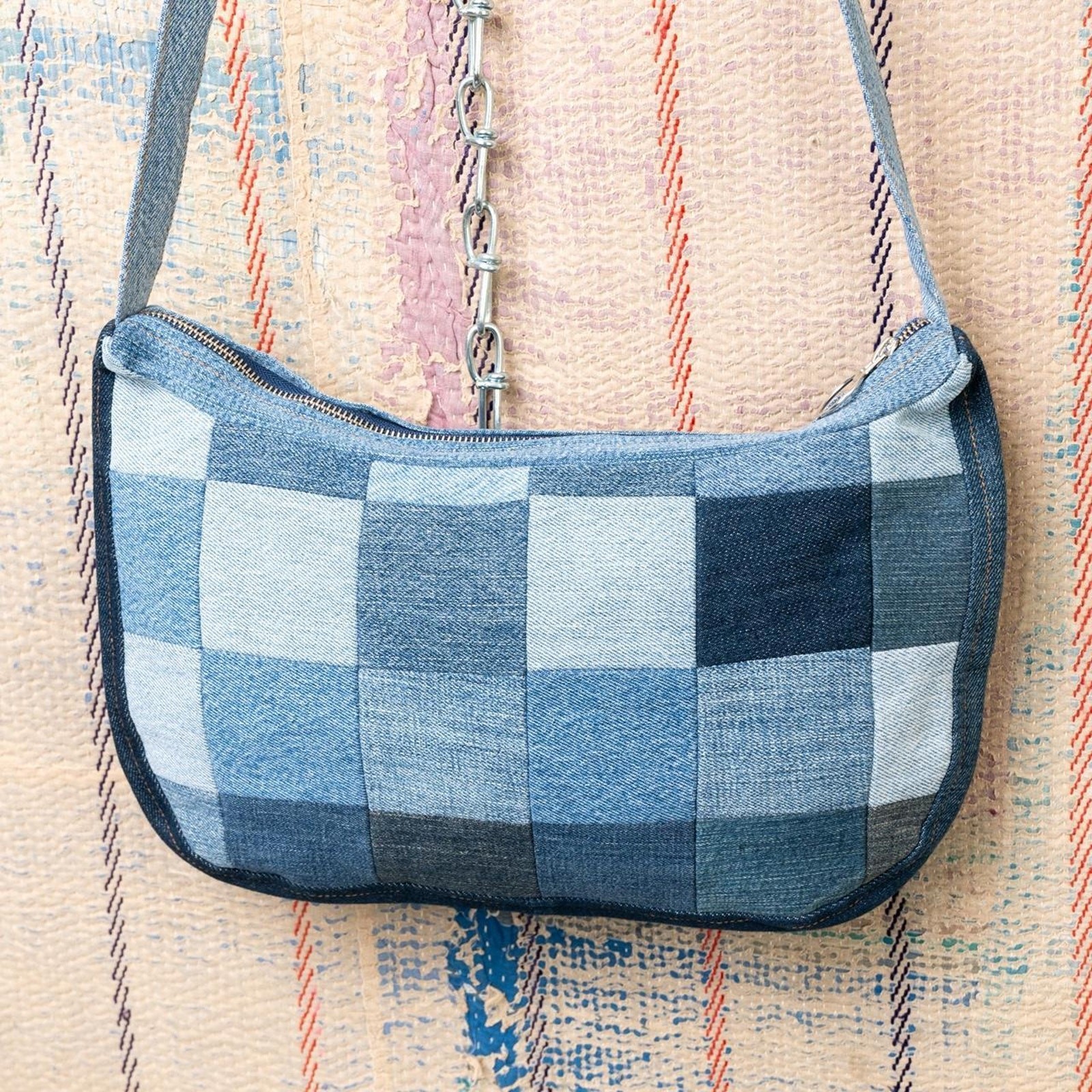 Upcycled levis crossbody bag / Patchwork Shoulder… - image 8