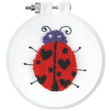 DIY Design Works Lady Bug Punch Needle Craft Kit