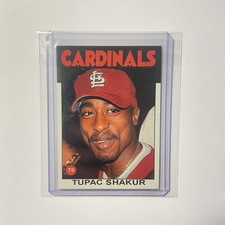 Tupac Shakur 1986 Topps Baseball Design Phantom Cardboard Card 30/50 Cardinals