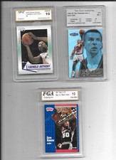 3 NBA CARDS GRADED DAVID ROBINSON CARMELO ANTHONY JASON KIDD 1991-2002