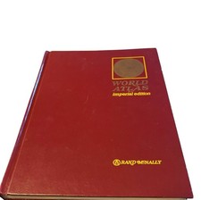 1972 WORLD ATLAS IMPERIAL EDITION BY RAND MCNALLY GEOGRAPHY MAPS GLOBE EARTH