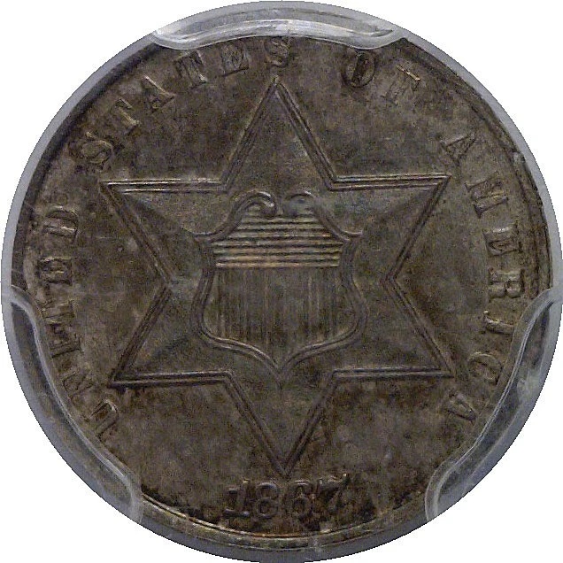 1867 3CS Silver Three Cent Proof PCGS PR-64 CAC - Image 2 of 3